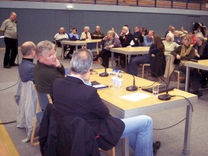 Informationsveranstaltung zum Thema Fluglärm in Schulzendorf. (Foto: jl)
