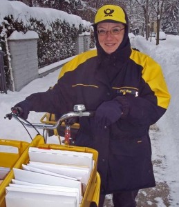 Birgit Perschon ist bei jedem Wetter unterwegs. (Foto: jl)