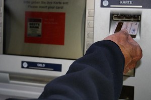 Geldautomat der Sparkasse. (Foto: Jörg Levermann)
