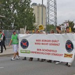 Protestmarsch zum Flughafen Schönefeld. (Foto: Jörg Levermann)