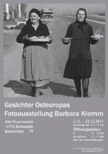 Plakat zur Fotoausstellung mit Bildern von Barbara Klemm.