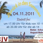 Flyer zur Kinder und Jugend-Disko am 4.11.2011 in der Schulzendorfer Butze.