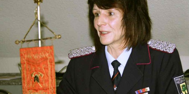 Elke Thoms, Wehrleiterin der Freiwilligen Feuerwehr. (Foto: Jörg Levermann)
