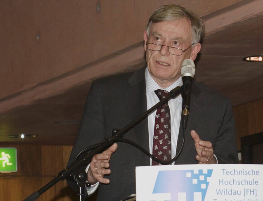 Der ehemalige Bundespräsident Horst Köhler sprach an der TH Wildau über Herausforderungen der globalen Entwicklung. (Foto: Jörg Levermann)