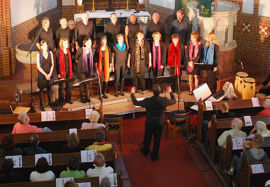 Erneut gastieren die Joyful Singers in der Evangelischen Kirche am Händelplatz. (Foto: Burkhard Fritz)