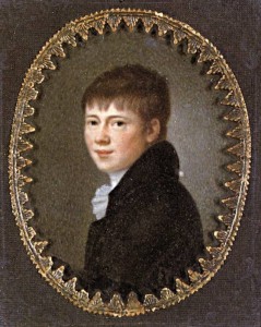 Heinrich von Kleist (Miniatur von Peter Friedel, 1801).