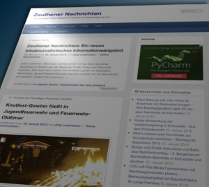 Bildschirmfoto der Zeuthener Nachrichten. (Montage: Jörg Levermann)