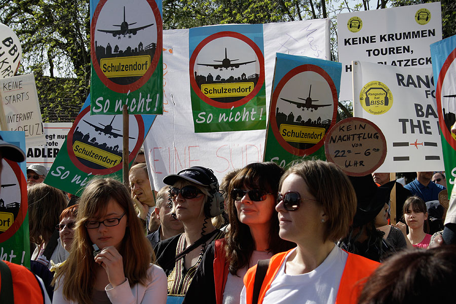 Protest aus Schulzendorf. (Foto: Jörg Levermann)