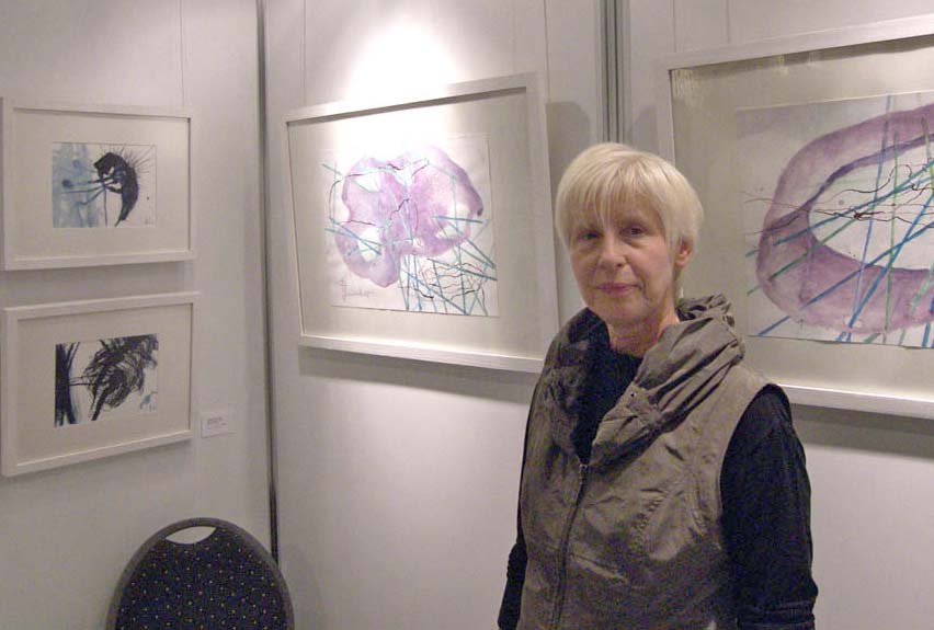 Ingrun Junker präsentierte ihre Arbeiten auf der Art Brandenburg. (Foto: Burkhard Fritz)