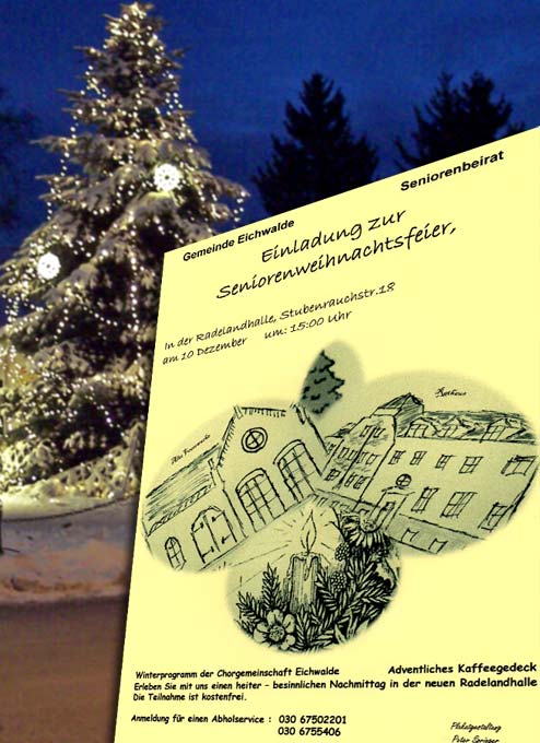 Die Senioren laden zur Weihnachtsfeier am 12. Dezember 2011 ein. (Montage: Jörg Levermann)