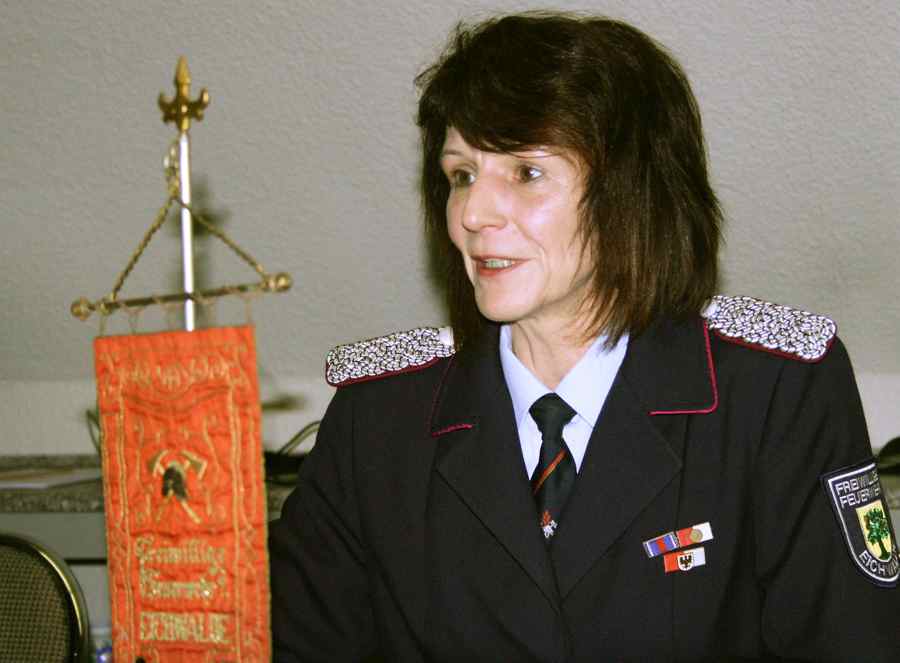 Elke Thoms, Wehrleiterin der Freiwilligen Feuerwehr. (Foto: Jörg Levermann)