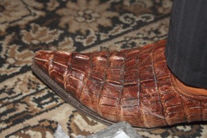 Kroko-Lederner Blues-Stiefel. (Foto: Jörg Levermann)